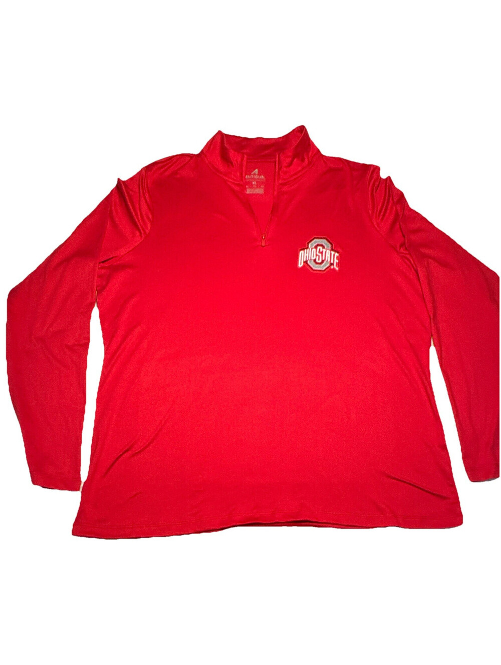 Antigua Ohio State Buckeyes Red 1/4 Zip Jacket Pullover Mens XL EUC